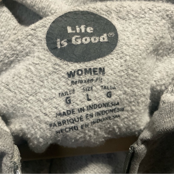 Life Is Good Gray Daisy Hoodie size L - Picture 4 of 9